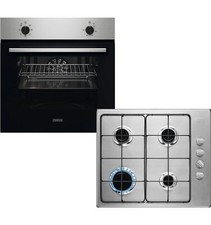 Zanussi Electric Single Fan Oven & Gas Hob Pack - Stainless Steel ZPG2000BXA