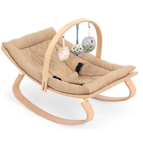 Natural wooden baby bouncer - natural,