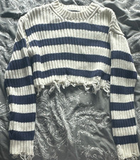 Zara Striped Distressed