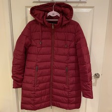 BNWOT Women's Quilted Padded Coat With Hood By” Centigrade”, Size 12, Deep Red .