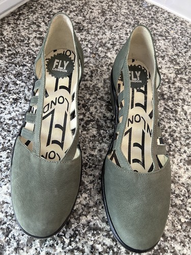 Fly london green leather shoes - fly,