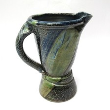 Jane Hamlyn large studio pottery salt glazed stoneware jug, c1990