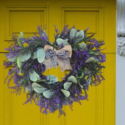 Lavender wreath heart - lavender,