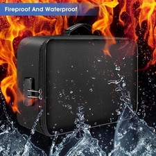 Fireproof Document Bag/Box, 3-Layer Large Capacity Fireproof & Water-Resistant
