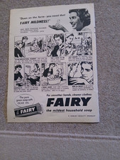 Vintage Full Page Advertisement  for Fairy Household Soap
