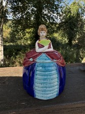 Japan Morimura Vintage Vanity Powder Puff Bowl Dish Jar Crinoline 26