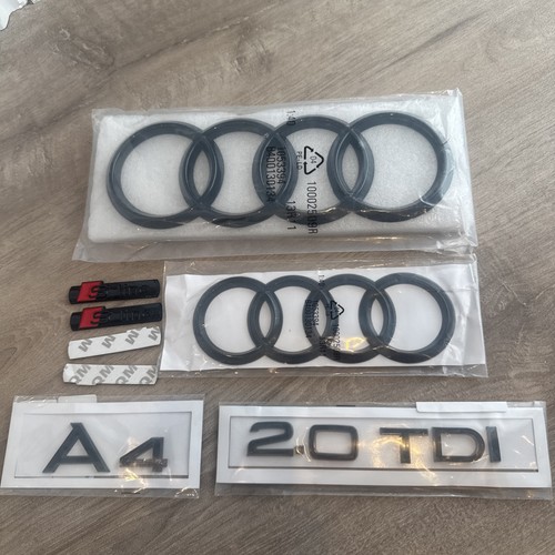 Audi gloss black badge set - a4,