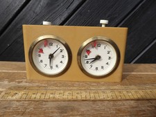 Vintage Chess Clock /Timer .Made in West-Germany . Wood effect plastic . Working