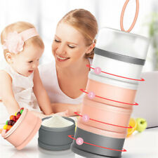 1X Milk Powder Dispenser 4 layer Baby Feeding Formula Storage Pot Container