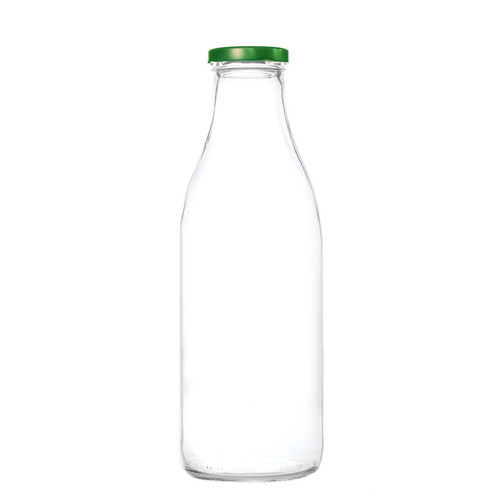 Glass milk bottle and lid - 1l,