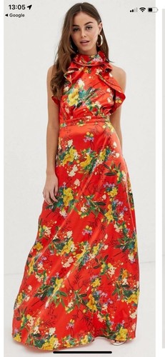 Plt red floral halter - plt,