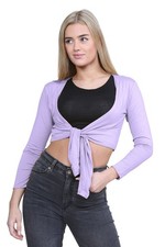 Womens Tie Up Shrug Open Front