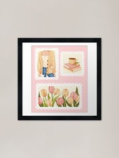 Tulips - pastel spring stamps