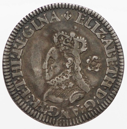 Elizabeth milled sixpence - elizabeth, i