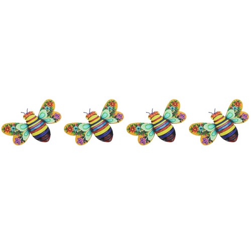 Iron bee wall art 4pcs - bee,