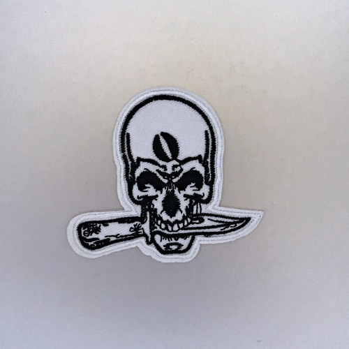 Commando skull patch iron - skull, —