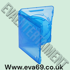 2 x Amaray  Blu ray 3 Way Case 14mm Spine for holding 3disc Brand New P&P Free