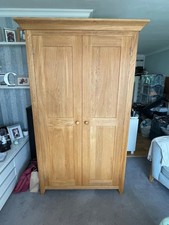 Solid Oak Double Wardrobe