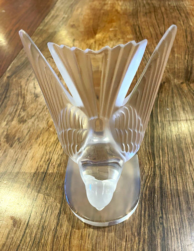 Lalique swallow art glass - swallow,