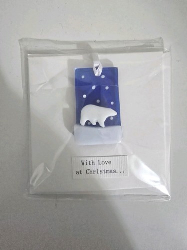 Fused glass polar - polar, hanging