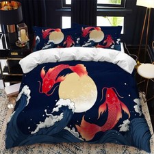 Japanese Ukiyoe Culture Style Duvet Cover Set 2/3 Pcs Bedding Set Pillowcase T1
