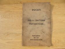 ORIGINAL SPANISH DUCATI 250 c.c. DAYTONA MOTORCYCLE INSTRUCTIONS FOR USE 