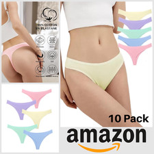 Womens Ladies Cotton Thongs