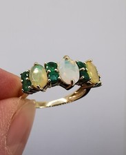 9ct Gold Emerald and Jelly