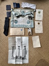 Job Lot UK Masonic Regalia Aprons Sash Medals Badges  Ephemera, Ritual Books
