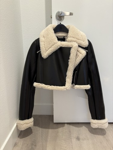 Zara black faux leather - zara,
