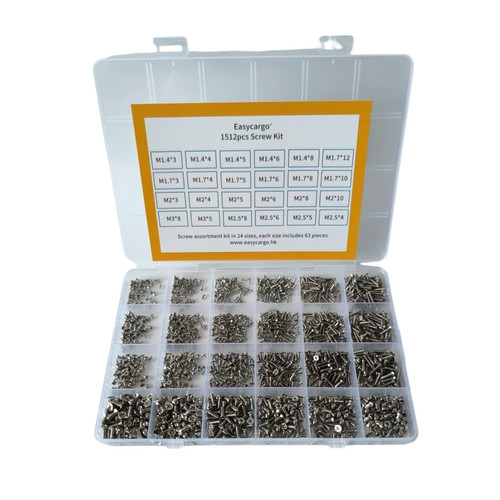1512pcs screw assortment kit - 1512pcs,