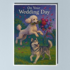Poodle and Husky Dogs Bouquet