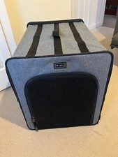 Petsfit Medium Foldable Soft Dog Crate - 60cm x 46cm x 51cm - Grey Travel Kennel