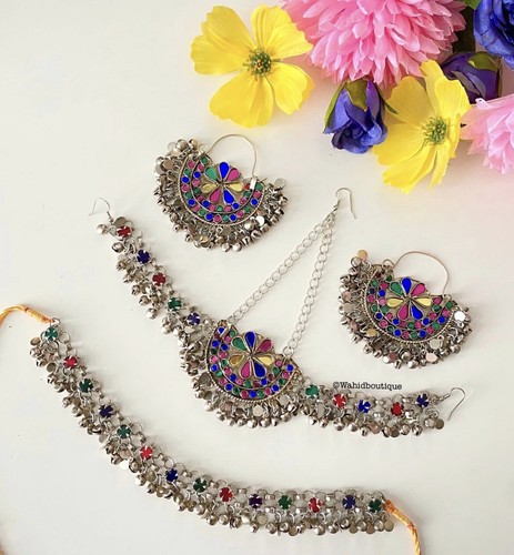 Afghan piece jewellery set - afghan,