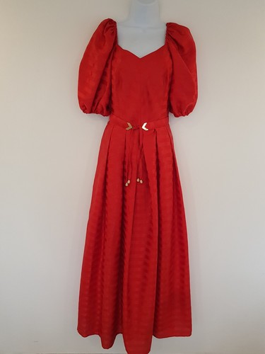 Vintage maxi dress - vintage, red