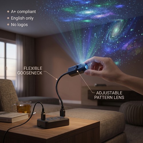 Star projector night light - star,