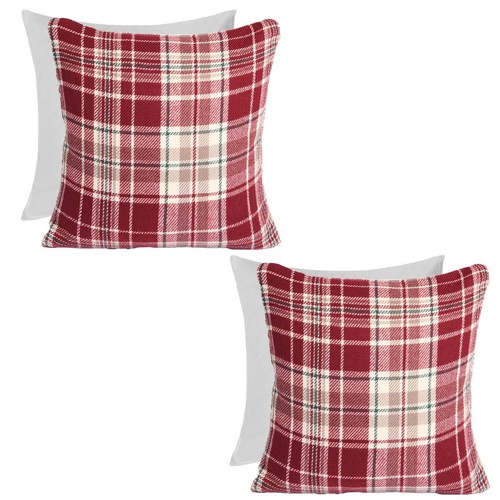 Woven check cushion - cushion, covers