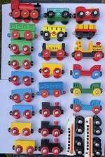 25 Wooden and plastic Trains