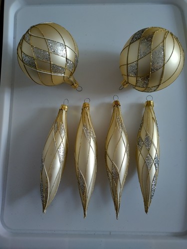 Vintage retro gold glass - , 6