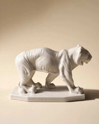 Art deco walking tiger animal - deco,
