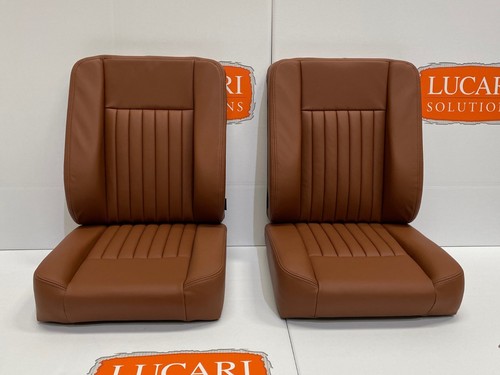 Fluted tan leather deluxe - , pair