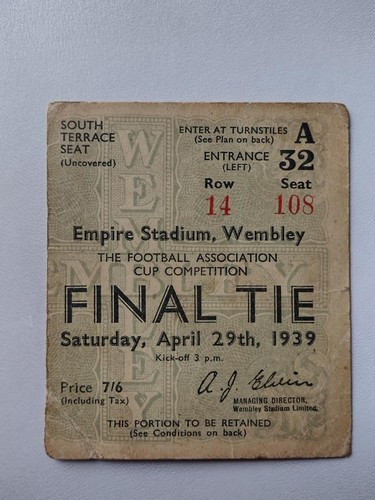 1939 cup final - fa,