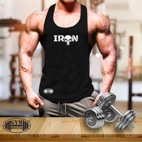 Iron skull vest gym clothing - vest,