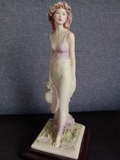 Vittorio Tessaro Italian Lady Figurine Signed, Lovely Condition, 1990