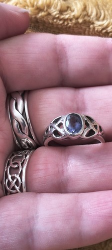 Sterling silver iolite celtic - sterling,