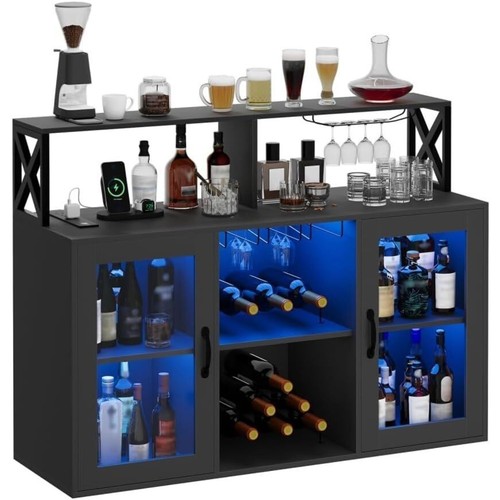 120cm wine bar cabinet led - 120cm, w/led