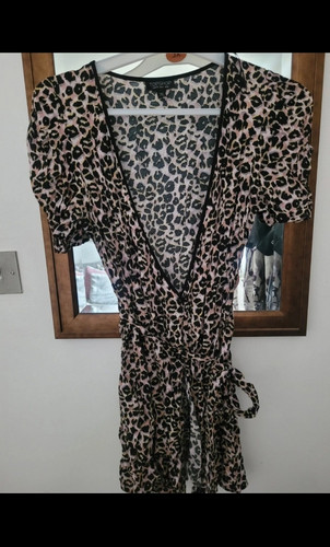 Topshop pink leopard print - leopard,