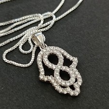 Sterling Silver Hamsa Necklace