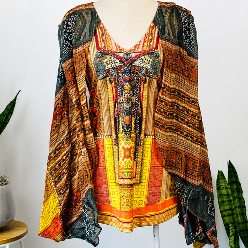 Camilla silk embellished - silk,