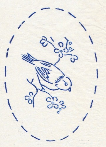 Vintage embroidery transfer - vintage,